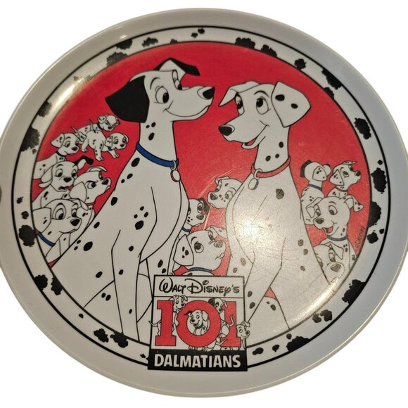 Walt Disney 101 Dalmations Vintage Plate Zak Designs 8" Red White Collectible - Picture 1 of 5